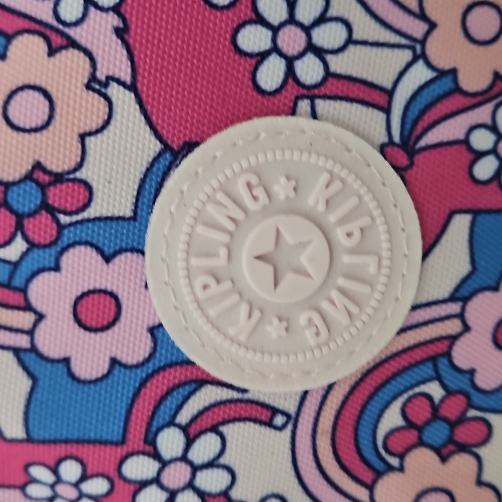 Kipling Pink Blue Floral Rainbow Crossbody Bag - Picture 5 of 10